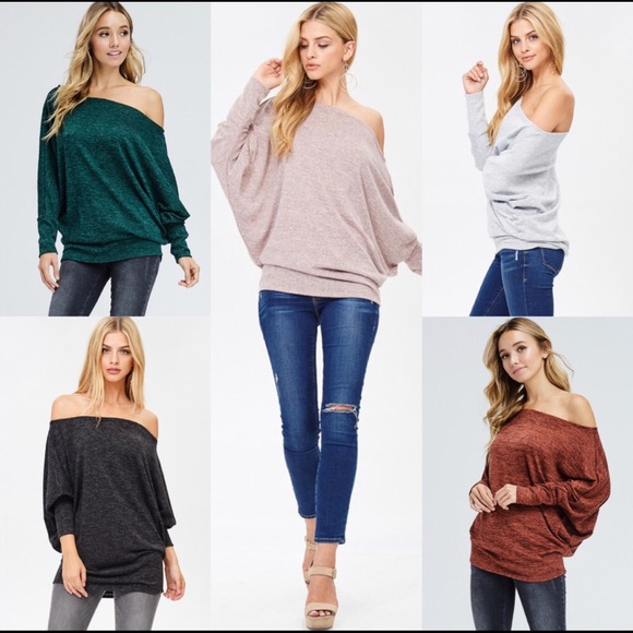 LAST 1 🎈SALE🎈Off the Shoulder Sweater - Picture 4 of 4